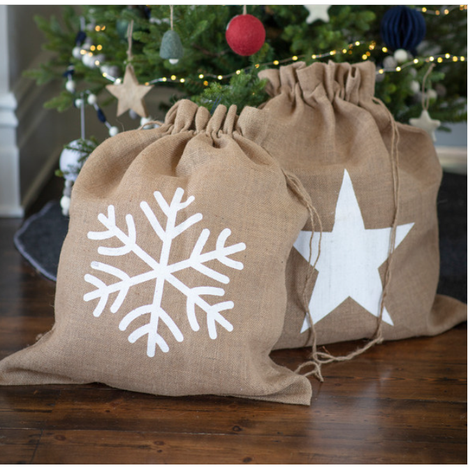 Burlap christmas sacks hot sale