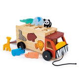 Mentari Wooden Shape Sorting Safari Truck – Traditional Toy