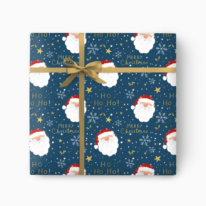 Santa Christmas Wrapping Paper - 2 Sheets