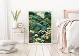 Green Hills Landscape  Art Print  : A3