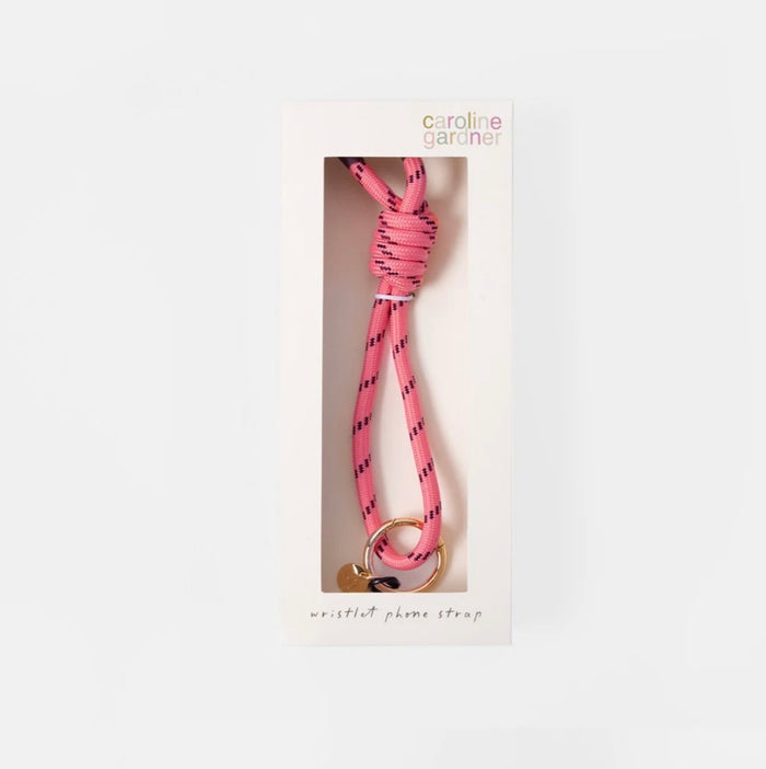 Pink & Wine Wristlet Phone Strap