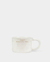 ‘A Cup of Positivity-Tea’ Organic Speckled Mug