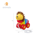 Wooden Pull-Along Lion Toy