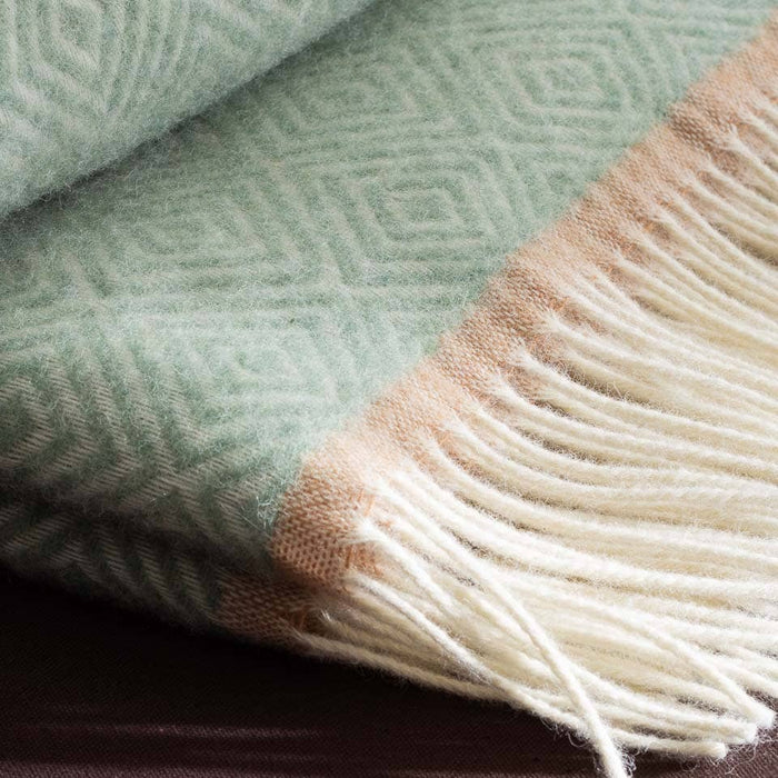 Verona Mint 100% New Zealand Wool Throw Blanket