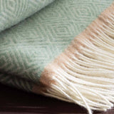 Verona Mint 100% New Zealand Wool Throw Blanket