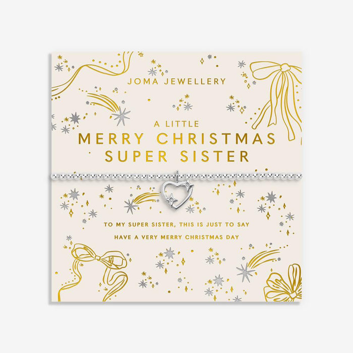 Joma Jewellery A Little “Merry Christmas Super Sister” Bracelet