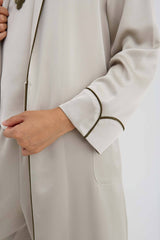 Eco Satin Robe – Pelican, S/M