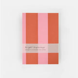 Orange & Pink Stripe A5 Softback Notebook