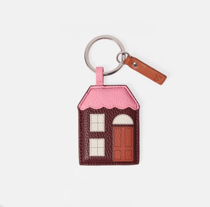 Caroline Gardner Wine & Pink House Keyring