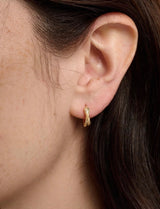 Mast Interlocking Huggie Earrings in Gold