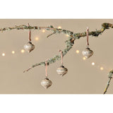 Suhana Glass Baubles - Brushed Silver - (Set of 4)