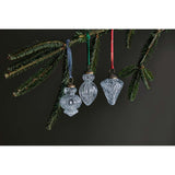 Calida Glass Baubles - Clear Crackle (Set of 3)