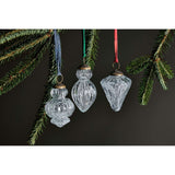 Calida Glass Baubles - Clear Crackle (Set of 3)