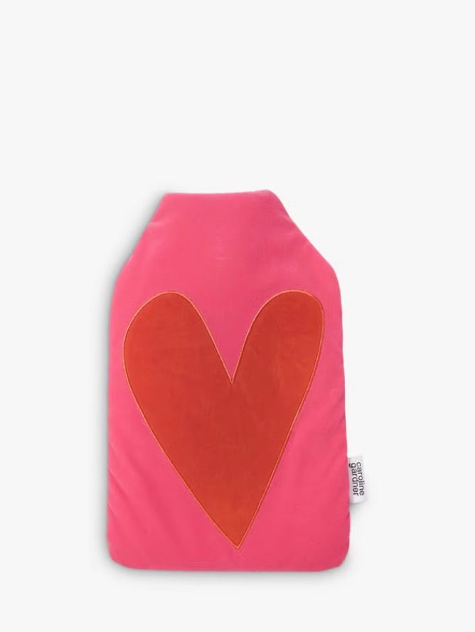 Heart Borg Velvet Hot Water Bottle
