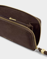 Large Suedette Purse – Bitter Chocolate