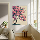 Japanese Pink Blossom Tree Art Print