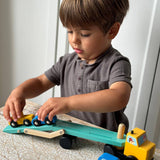 Mentari Wooden Vehicle Transporter – Luxury Car Transport Toy