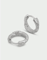 Mast Huggie Hoop Earrings in Silver