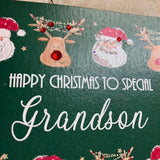 Grandson - Santa & Rudolf - Christmas Card (C24-46)