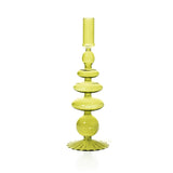 Tapered Glass Candle Stick - Pear Green