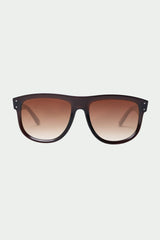 Edge Brown Rounded Sunglasses