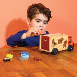 Mentari Wooden Shape Sorting Safari Truck – Traditional Toy