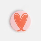 Caroline Gardner Pink/Orange Heart Mirror