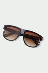 Edge Brown Rounded Sunglasses