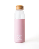 Born Nouli Blush Pink Glass Reusable Water Bottle 500ml - Eco Luxury