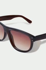 Edge Brown Rounded Sunglasses