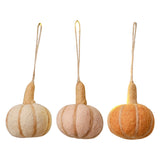 Set of 3 Felt Pumpkin Hanging Halloween Decorations