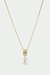 Freshwater Pearl Pendant Necklace in Gold