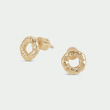 Tutti Silence Earrings Twist Open Circle Stud Earrings