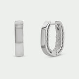 Tutti Join Elongated Huggie Hoop Earrings