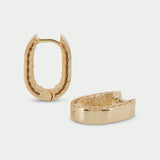 Tutti Join Elongated Huggie Hoop Earrings