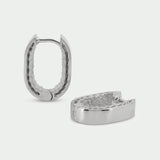 Tutti Join Elongated Huggie Hoop Earrings