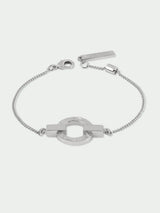 Palm Open Disc Bracelet in Silver