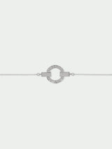 Palm Open Disc Bracelet in Silver