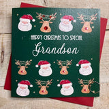 Grandson - Santa & Rudolf - Christmas Card (C24-46)