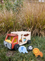 Mentari Wooden Shape Sorting Safari Truck – Traditional Toy