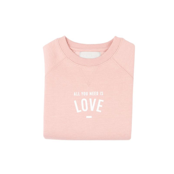 Bob & Blossom ‘All You Need Is Love’ Faded Blush Sweatshirt