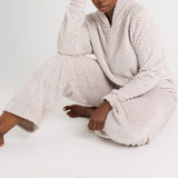 Cosy Chevron Lounge Set in Almond - UK Size 8-10