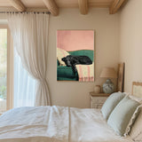 Cozy Black Dog Art Print  : A3