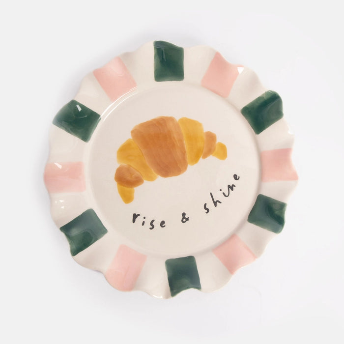 Caroline Gardner Rise & Shine Croissant Plate