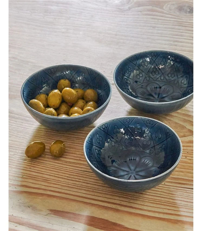 Fiskardo Nibble Bowls - Set of 3 - Blue