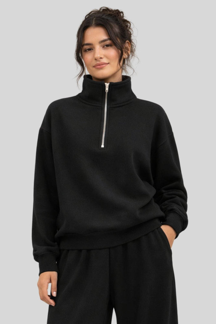 Supersoft Half Zip Sweatshirt - Black
