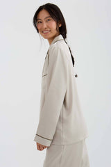 Eco Satin Long Pyjama Set – Pelican, UK 14