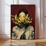Figurative Painting Flower Portrait Art Print