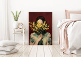 Figurative Painting Flower Portrait Art Print
