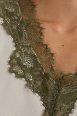 Eco Satin Lace Vest – Pelican, UK 8